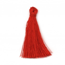 Ciucure textil 50x5 mm culoare roșu -10 bucăți