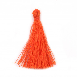 Ciucure textil 50x5 mm culoare portocaliu -10 bucăți