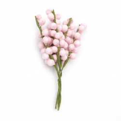 Flori crenguță polistiren 20x150 mm culoare roz -5 bucăți