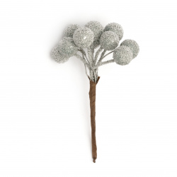 Stamens bouquet type sugar for Decoration 13x100 mm color silver - 10 pieces