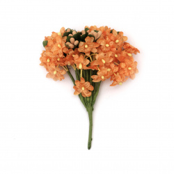 Flower Bouquet 20x120 mm color Orange - 12 pieces