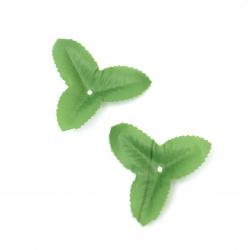Textile Leaves, color green, 65 mm -3 grams ~ 16 pieces