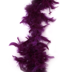 Marabou Feather Scarf 180 cm Purple
