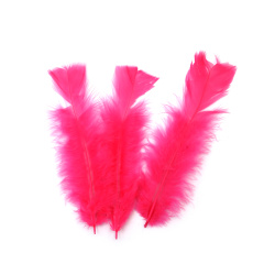 Διακοσμητικά Φτερά 120~170 x 35~40 mm – Ηλεκτρικό Ροζ, Σετ 10 τεμ. για τολμηρές DIY κατασκευές, διακόσμηση πάρτι & δημιουργίες μόδας