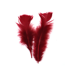 Κομψά Διακοσμητικά Φτερά 120~170x35~40 mm – Σκούρο Κόκκινο, Σετ 10 τεμαχίων για Γιορτινές Χειροτεχνίες, Ρομαντική Διακόσμηση & Καλλιτεχνικές Δημιουργίες