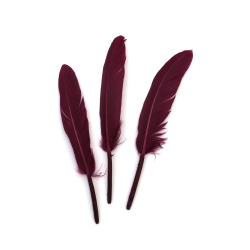 Elegant Decorative Feathers 100~150x15~20 mm – Dark Violet Color, Set of 10 for Artistic Crafts, Stylish Décor & Festive Creations