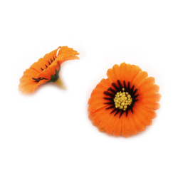 Flower Astra 35 mm with stump for installation, color orange - 10 pieces