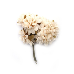 Buchet de flori 45x110 mm stamine ecru - 6 buc