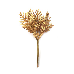 Artificial Branches for Decoration, 120x30 mm, Gold Color - 6 pieces