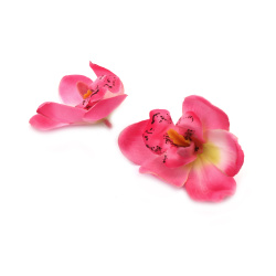 Orchid Flower Head with Stud for Installation, Pink Color, 70 mm - 5 pieces