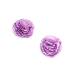 Satin Flower for DIY Accessories and Decoration / 35 mm / Purple - 2 pieces