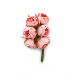 Buchet de flori 25x110 mm stamine culoare roz deschis - 6 buc