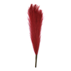 Pampas Grass Bouquet for Decoration, 400 mm, Red Color - 7 Stems