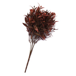 Bouquet Leaves for Decoration 360 mm, Color: Brown - 5 Stems 