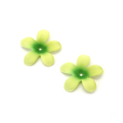 Floare textilă pentru decor 50 mm culoare verde -2,9 grame ~20 bucăți