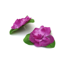 Textilă culoare roz 90 mm cu ciot de montare violet - 5 bucăți