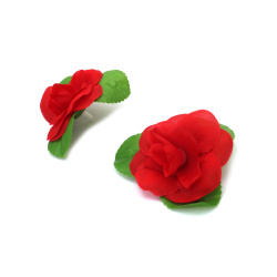 Textilă culoare roz 90 mm cu ciot roșu de montare - 5 bucăți