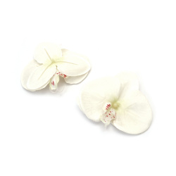 Non disponibile online. Puoi anche acquistare nei negozi EM ART e al +359 884 000 893 Testa di Fiore di Orchidea con Gambo per Montaggio, Bianco, 100 mm – 2 Pezzi per Fai da Te, Decorazioni Matrimonio, Bouquet, Centrotavola, Accessori per Capelli e Scrapbooking