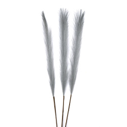 Creangă de iarbă de pampas pentru decor 460 mm culoare gri - 3 bucăți