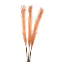 Creangă de iarbă de pampas pentru decor 460 mm culoare bej - 3 bucăți