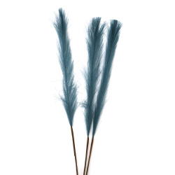 Creangă de iarbă de pampas pentru decor 460 mm culoare albastră - 3 bucăți