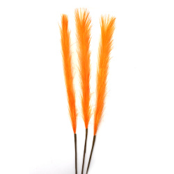 Creangă de iarbă de pampas pentru decor 460 mm culoare galbenă - 3 bucăți