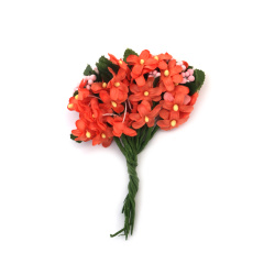 Artificial Bouquet 20x120 mm, Coral Color - 12 pieces