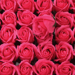 Romantic Dark Pink Scented Soap Rose 50 mm – Perfect for Elegant Gifts, Floral Arrangements & Home Decor