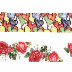 Stoc epuizat. Primeste notificare pe email cand produsul revine in stoc Panglică de satin 50 mm rep asortată -2 metri