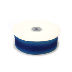 Rupturi late de satin de 40 mm, culoare albastru iridescent - 2 metri