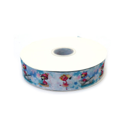 No disponible en línea. También puedes comprar en las tiendas EM ART y en el +359 884 000 893 Cinta grosgrain satinada de 25 mm, azul claro con diseño infantil de flamencos - 3 metros