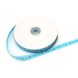 No disponible en línea. También puedes comprar en las tiendas EM ART y en el +359 884 000 893 Cinta grosgrain satinada de 10 mm, azul claro con inscripción ’Baby Boy’ - 5 metros