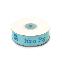No disponible en línea. También puedes comprar en las tiendas EM ART y en el +359 884 000 893 Cinta grosgrain satinada 25 mm, azul celeste con inscripción ’Baby Boy’ - 3 metros