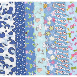 Cotton fabric for patchwork and hobby projects 29.5~30.5x19.5~20.5x0.3 cm ASSORTED