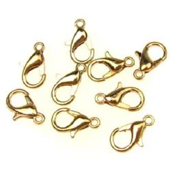 Lobster Claw Clasp 6x12 mm color gold pink -20 pieces