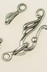 Închidere metalică două părți 12x25 mm, gaură 16x5 mm 3 mm culoare argintiu -10 seturi