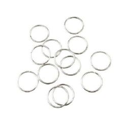 Open Jump Rings for Jewelry Making / 9x1.2 mm / Silver - 100 pieces