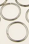 Metal Open Ring for Jewelry Findings, Key-chains, Macrame / 16x1.5 mm / Silver - 50 pieces