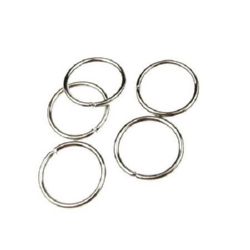 Metal Open Ring for Jewelry Findings, Key-chains, Macrame /  20x2 mm / Silver - 50 pieces