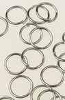 Metal Open Jump Rings / 8x0.8 mm / Silver - 200 pieces