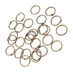 Metal Open Jump Rings for DIY Jewelry / 8x0.7 mm /  Antique Copper - 200 pieces