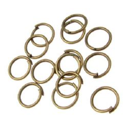 Open Jump Rings / 7x0.7 mm /  Antique Bronze ~ 13.50 grams - 200 pieces