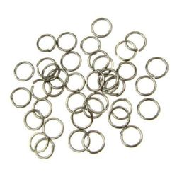 Metal Open Jump Rings / 6x0.7 /  mm / Graphite - 200 pieces
