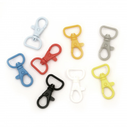 Plastic Key Holder / 40x22 mm,  Hole: 17x10 mm / ASSORTED - 4 pieces