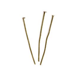 Jewelry Head Pins for DIY Earrings, Necklace, Bracelet / 40 mm - 10 grams / ± 60 pieces