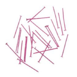 Γράνα μεταλλική καρφί 20x0,7 mm με ροζ κεφαλή -10 γραμμάρια ± 100 τεμάχια