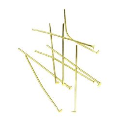 Connecting Wire Pin for Jewelry Making / 35 mm / Gold - 10 grams ~ 70 pieces