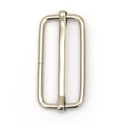 Metal Buckle / Inner Size: 32x16x2.8 mm / Color: Silver - 10 pieces