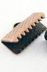 Ακροδέκτες-σφιχτηράκια μεταλλικά 13 mm αντικέ μελί -50 τεμάχια
