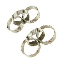 Metal element rings 13x4x1 mm color silver -5 pieces
